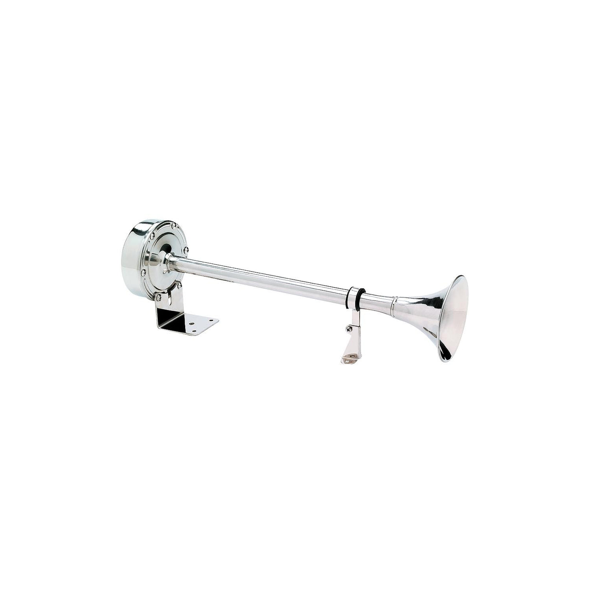 Seachoice 14541 Single Trumpet Horn, Stainless Steel Tube and Mounting Bracket, 106 dB, 16-3/4 Inches Long, 12V