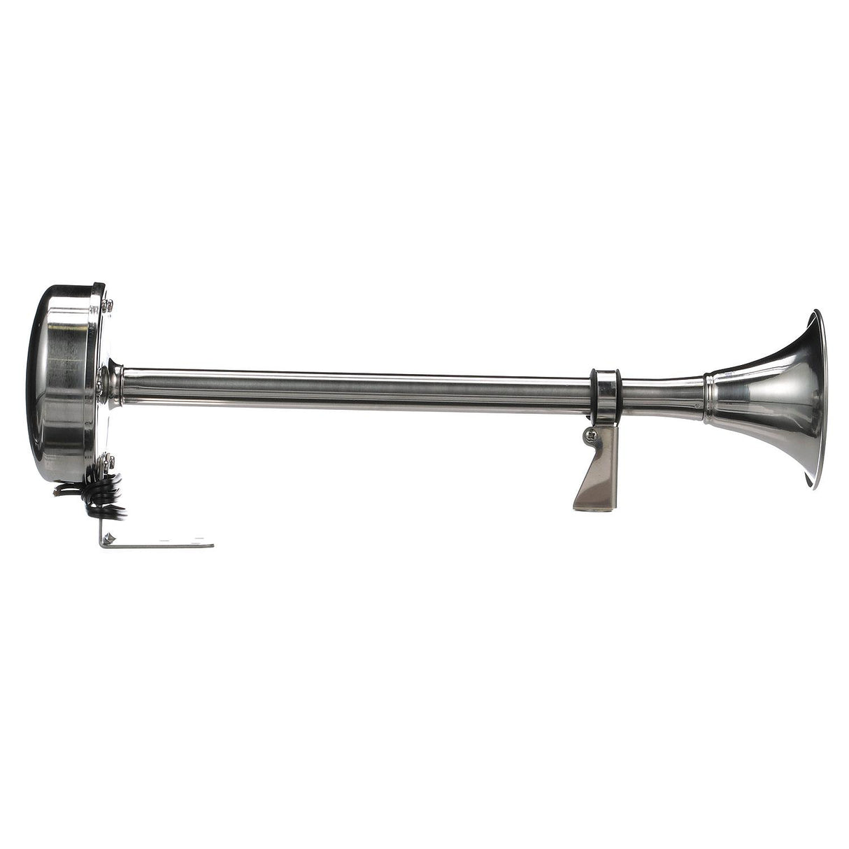 Seachoice 14541 Single Trumpet Horn, Stainless Steel Tube and Mounting Bracket, 106 dB, 16-3/4 Inches Long, 12V