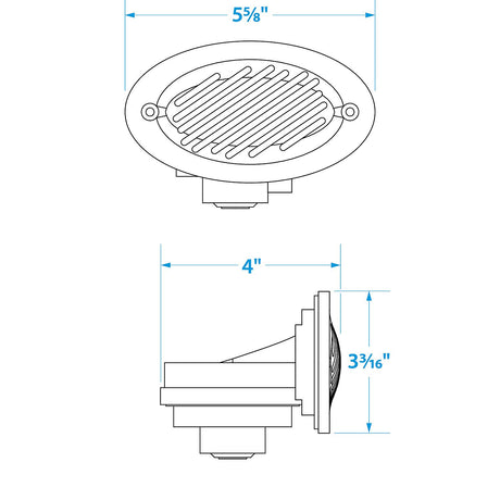 Seachoice 14571 Hidden Boat Horn, ABYC and NMMA Standard, Stainless Steel Cover