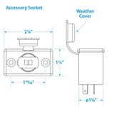 Seachoice Accessory Plug and Socket, 12V Spotlight