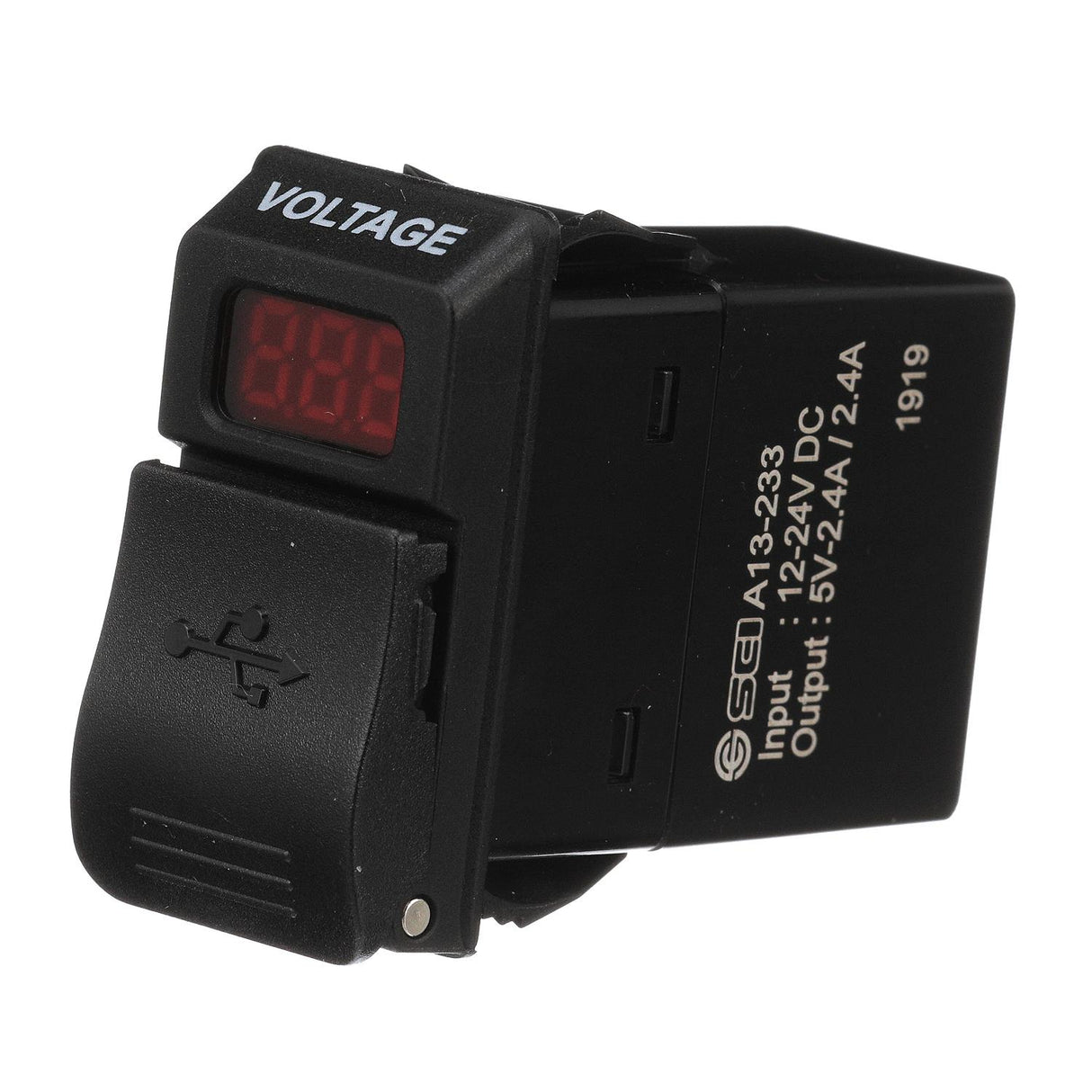 Seachoice Dual USB Voltmeter, 12-24V