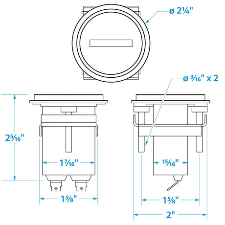 Seachoice 15301 Hourmeter Gauge for Boats, Round, 2 in., Stainless Steel Bezel
