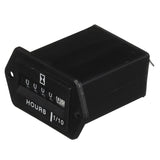 Seachoice 15321 Hourmeter Gauge for Boats, Rectangular, Black