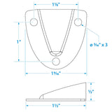 Seachoice Clam Shell Vent, 1-5/16 In. X 1-1/2 In., Chrome-Plated Brass
