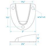 Seachoice Clam Shell Vent, 2 In. X 2-3/32 In., Chrome-Plated Brass