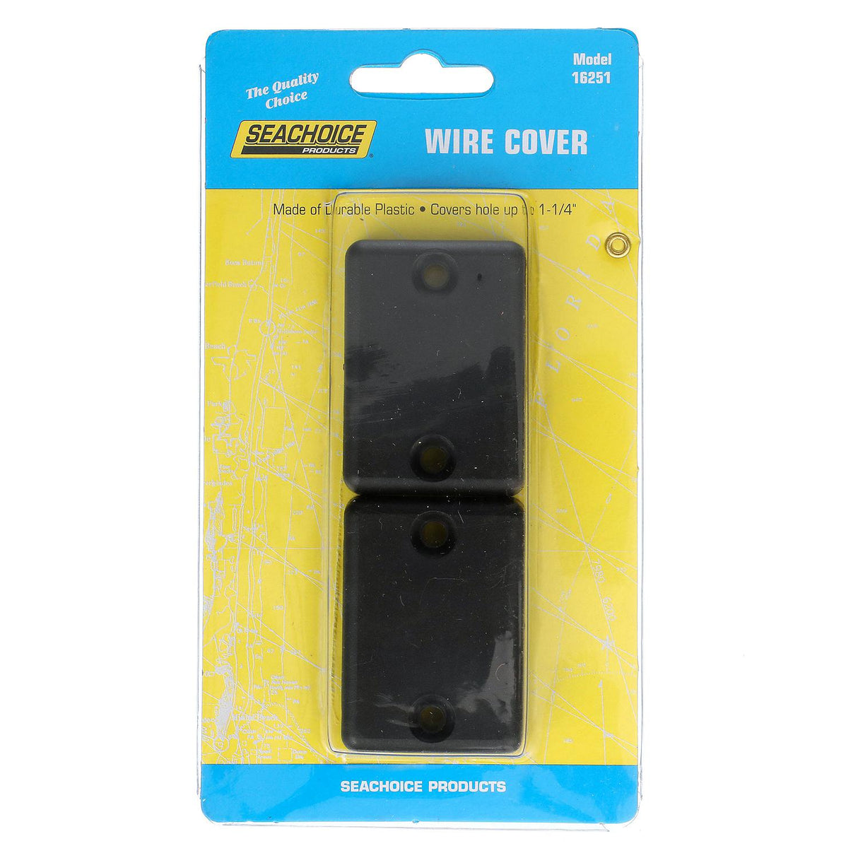 Seachoice Plastic Wire Cover, Black Finish, Pack of 2