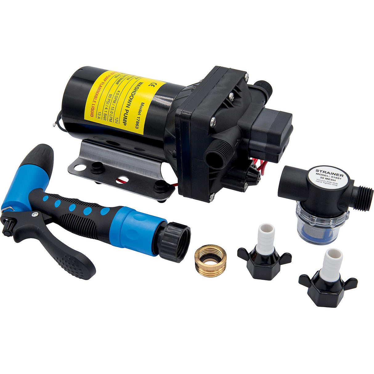 Seachoice 17863 Washdown Pump System, 12V, 4 GPM, 60 PSI