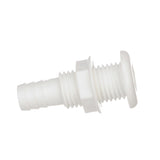 Seachoice Thru-Hull Connector w/ Broad Flange, Fits 3/4 In. ID Hose, 1-1/4 In. Max Hull