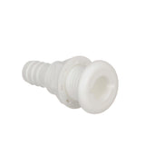 Seachoice Thru-Hull Connector w/ Broad Flange, Fits 3/4 In. ID Hose, 1-1/4 In. Max Hull