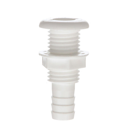 Seachoice Thru-Hull Connector w/ Broad Flange, Fits 3/4 In. ID Hose, 1-1/4 In. Max Hull
