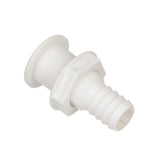 Seachoice Thru-Hull Connector w/ Broad Flange, Fits 1 In. ID Hose, 1-1/4 In. Max Hull