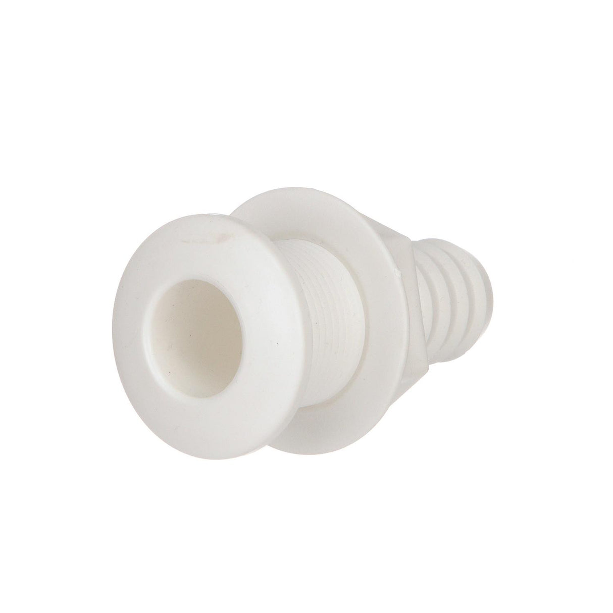 Seachoice Thru-Hull Connector w/ Broad Flange, Fits 1 In. ID Hose, 1-1/4 In. Max Hull