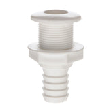Seachoice Thru-Hull Connector w/ Broad Flange, Fits 1 In. ID Hose, 1-1/4 In. Max Hull