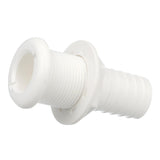 Seachoice 18091 Thru-Hull Connector w/ Broad Flange, White Finish, 1.125 In.