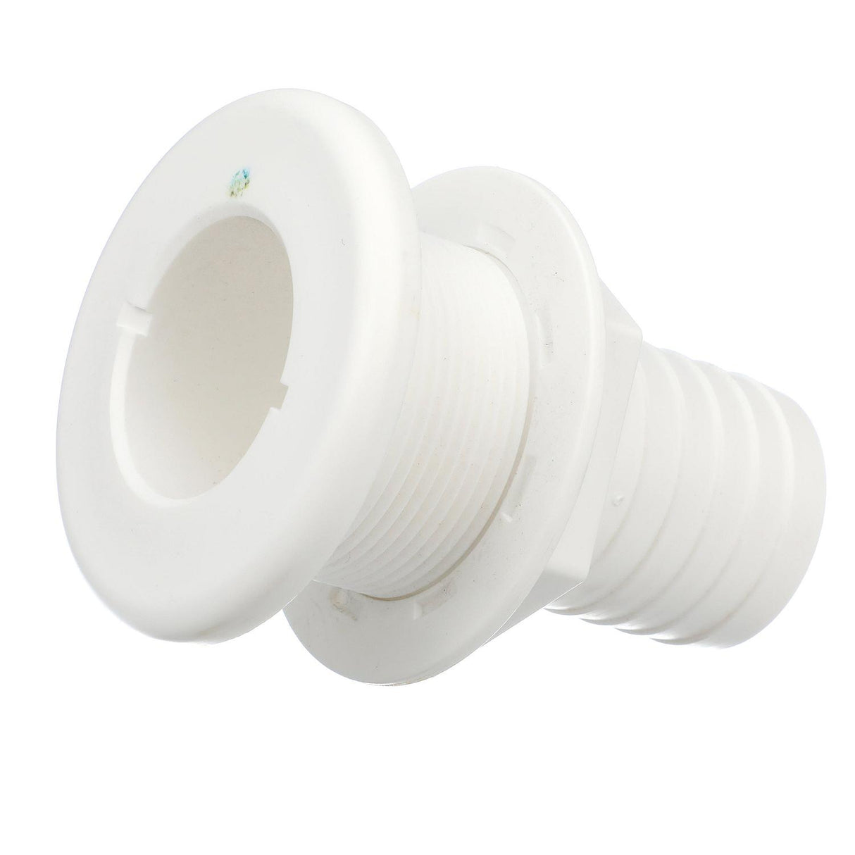 Seachoice Thru-Hull Connector w/ Broad Flange, White Finish, 1.5 In.