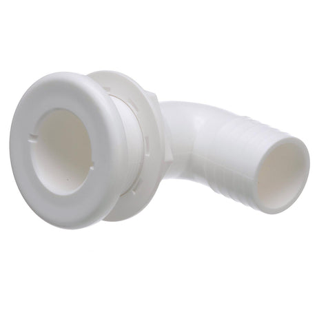Seachoice 90-Degree Thru-Hull Connector, Fits 1-1/2 in. ID Hose, 1-3/8 in. Max Hull