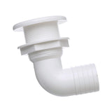 Seachoice 90-Degree Thru-Hull Connector, Fits 1-1/2 in. ID Hose, 1-3/8 in. Max Hull