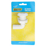 Seachoice 90-Degree Angled Thru-Hull Connector, White Finish, 0.75 in.