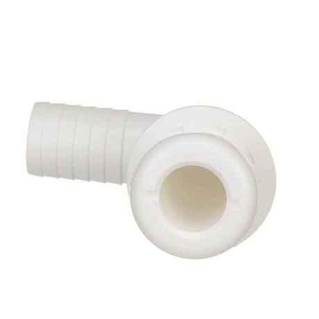 Seachoice 90-Degree Thru-Hull Connector, Fits 1-1/8 In. ID Hose, 1-1/8 In. Max Hull