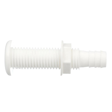Seachoice Polypropylene Extra Long Thru-Hull Connector for 3/4 in. ID Hose, White Finish