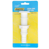 Seachoice Polypropylene Extra Long Thru-Hull Connector for 3/4 in. ID Hose, White Finish