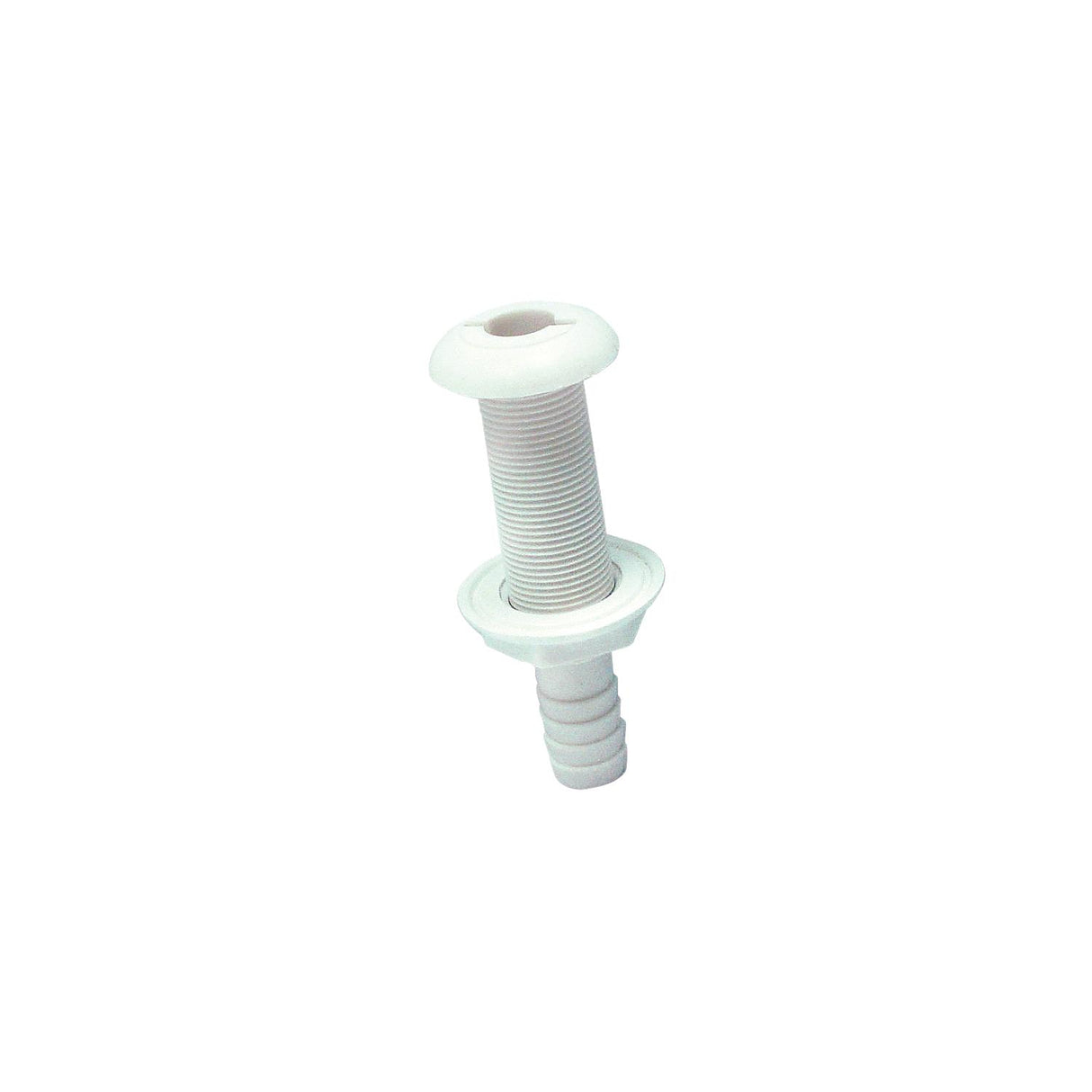 Seachoice Extra Long Thru-Hull Fitting w/ Broad Flange For 1-1/8 In. ID Hose, 3 In. Long Thread