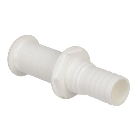 Seachoice Extra Long Thru-Hull Fitting w/ Broad Flange For 1-1/8 In. ID Hose, 3 In. Long Thread