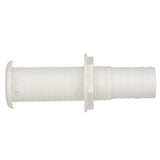 Seachoice Extra Long Thru-Hull Fitting w/ Broad Flange For 1-1/8 In. ID Hose, 3 In. Long Thread