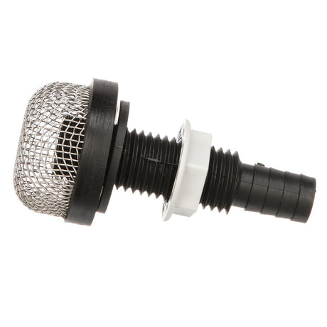 Seachoice Thru-Hull Strainer Mount With Aerator Screen, Fits 3/4 In. Hose