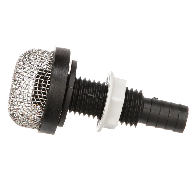 Seachoice Thru-Hull Strainer Mount With Aerator Screen, Fits 3/4 In. Hose