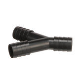 Seachoice 3-Way Y Fitting, Fits 3/4 in. ID Hose, Black Plastic
