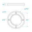 Seachoice Boat Self-Bailing Cockpit Mounted, 2-7/8 In. Scupper Valve Kit