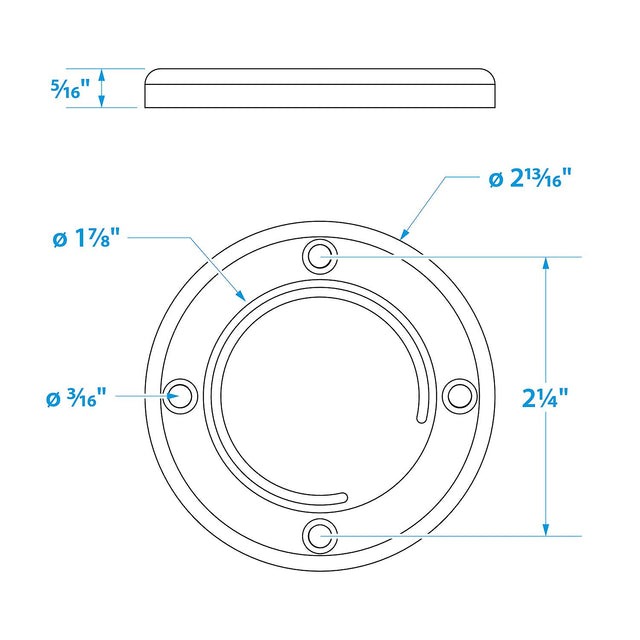Seachoice Boat Self-Bailing Cockpit Mounted, 2-7/8 In. Scupper Valve Kit