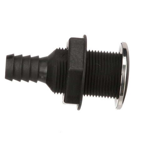 Seachoice Covered Thru-Hull Fitting w/ Stainless-Steel Flange, Fits 3/4 In. ID Hose