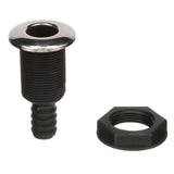 Seachoice Covered Thru-Hull Fitting w/ Stainless-Steel Flange, Fits 3/4 In. ID Hose