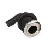 Seachoice 90-Degree Thru-Hull Connector, Fits 3/4 In. ID Hose, 1-3/8 In. Max Hull, White