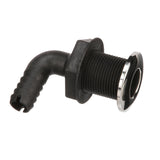 Seachoice 90-Degree Thru-Hull Connector, Fits 3/4 In. ID Hose, 1-3/8 In. Max Hull, White