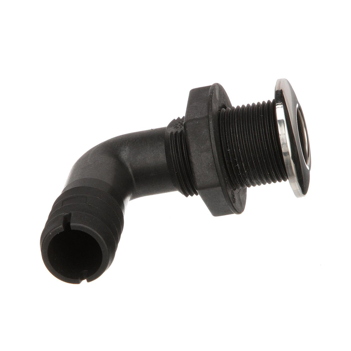 Seachoice 90-Degree Thru-Hull Connector, Fits 1-1/8 In. ID Hose, 1-3/8 In. Max Hull