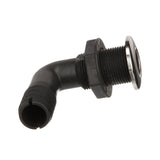 Seachoice 90-Degree Thru-Hull Connector, Fits 1-1/8 In. ID Hose, 1-3/8 In. Max Hull