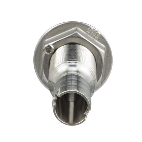 Seachoice Mega-Flow Dripless Thru Hull Fitting, 316 Stainless Steel, Fits 5/8 in. Hose, 1-1/2 in. Max. Hull