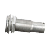 Seachoice Mega-Flow Dripless Thru Hull Fitting, 316 Stainless Steel, Fits 1 in. Hose, 1-1/2 in. Max. Hull