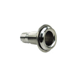 Seachoice Mega-Flow Dripless Thru Hull Fitting, 316 Stainless Steel, Fits 1 in. Hose, 1-1/2 in. Max. Hull