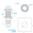 Seachoice Mega-Flow Dripless Thru Hull Fitting, 316 Stainless Steel, Fits 1-1/8 in. Hose, 1-1/2 in. Max. Hull
