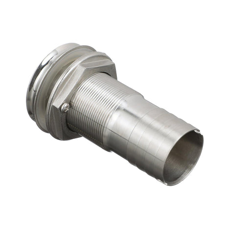 Seachoice Mega-Flow Dripless Thru Hull Fitting, 316 Stainless Steel, Fits 1-1/2 In. Hose, 1-1/2 In. Max. Hull