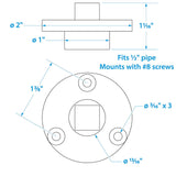 Seachoice Garboard Drain Plug, Stainless Steel, Fits 1/2 In. Pipe, Includes Flange and Plug