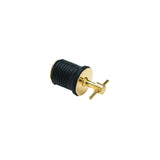 Seachoice Twist-Turn 1.25 In. Marine Boat Brass Drain Plug w/ Neoprene Seal