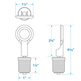 Seachoice Brass Drain Plug, 1 Snap