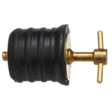 Seachoice Twist-Turn 1.25 In. Marine Boat Brass Drain Plug w/ Neoprene Seal