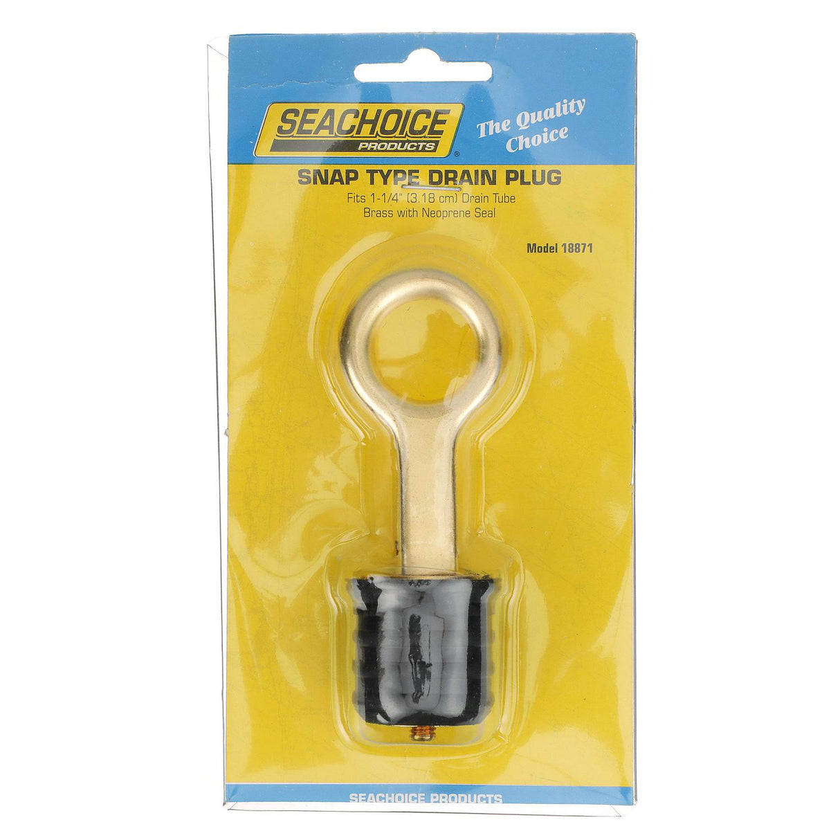 Seachoice Snap-Lock Drain Plug, Brass