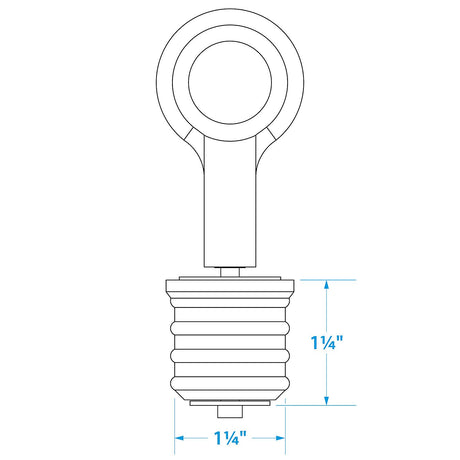 Seachoice Snap-Lock Drain Plug, Brass